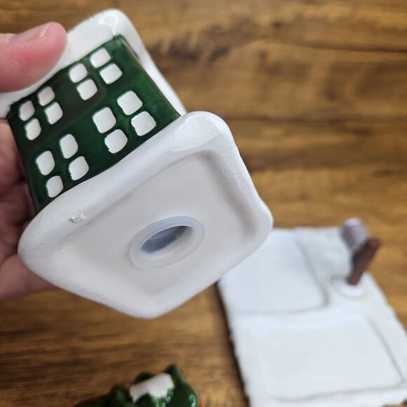 Christmas Holiday Salt Pepper Shaker set with base House Truck and Tree - Picture 10 of 11